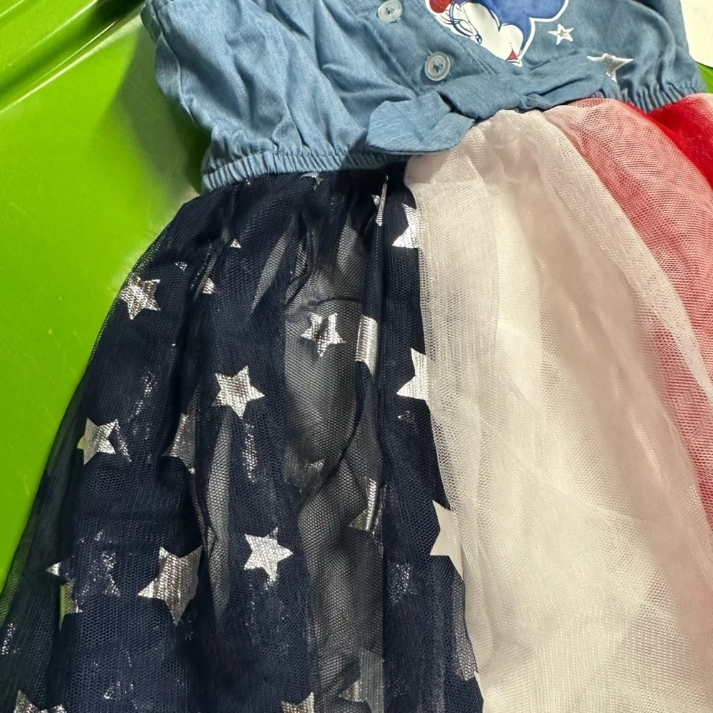 Disney Minnie Mouse Chambray Sleeveless Americana Dress